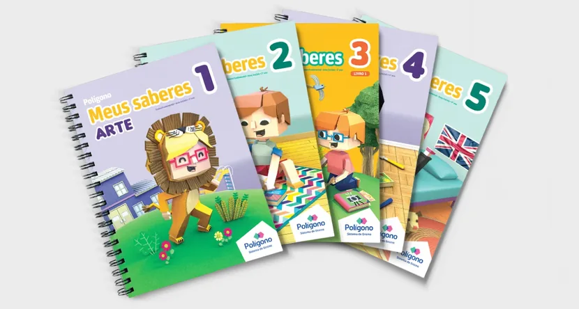 Livros da coleção Meus saberes, do Polígono, para o Fundamental I