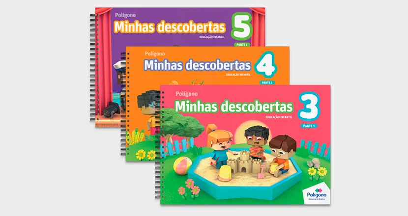 Livros da coleção Minhas descobertas, do Polígono, para a Educação Infantil